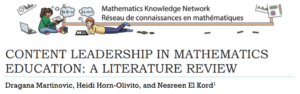 Content Leadership in Mathematics Education: A Literature Review
